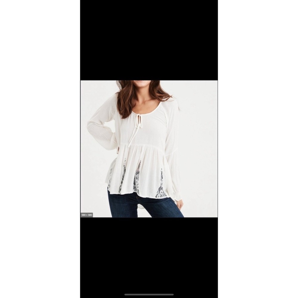 American Eagle size Large lace insert top